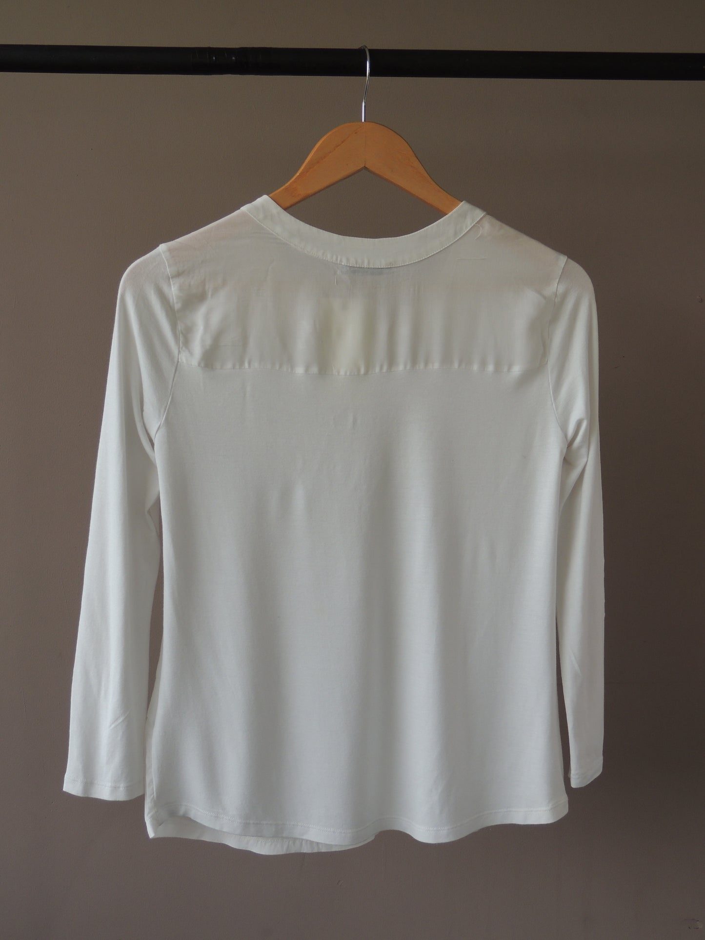 Blusa de algodon, blanca, Ayres, talle S